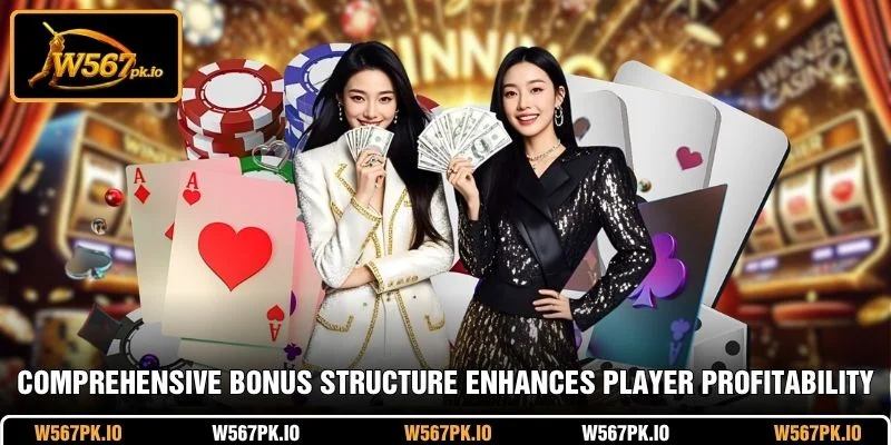 Comprehensive bonus structure enhances player profitability