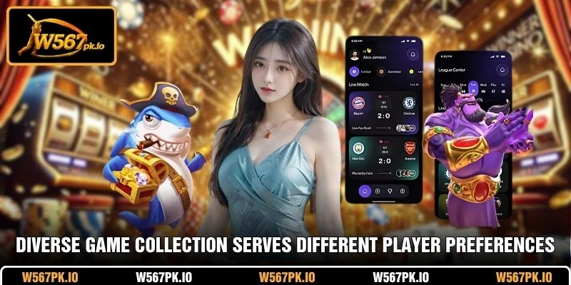Diverse game collection serves different player preferences