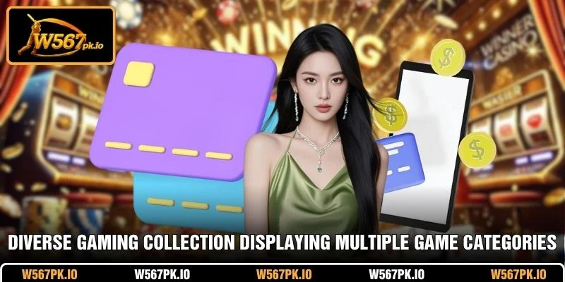 Diverse gaming collection displaying multiple game categories
